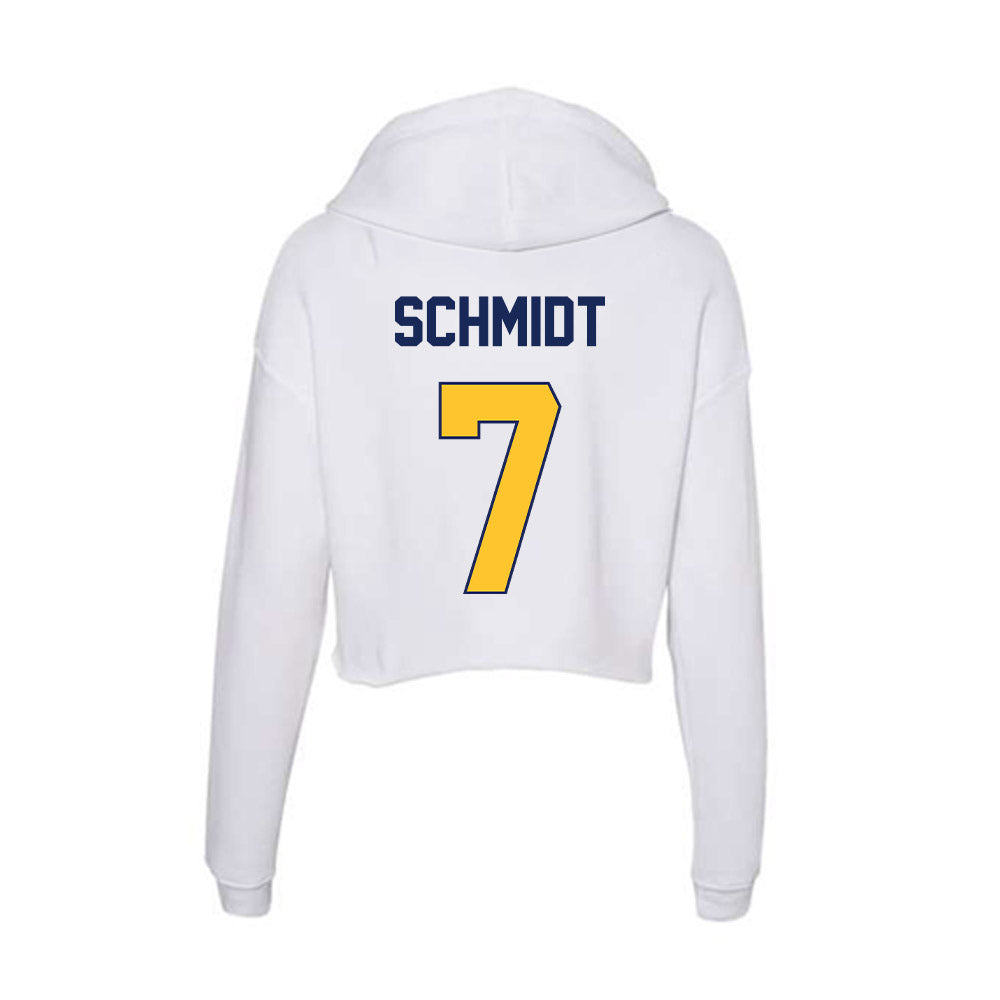 Marquette - NCAA Women's Volleyball : Keira Schmidt - Women's Crop Fleece Hoodie-1