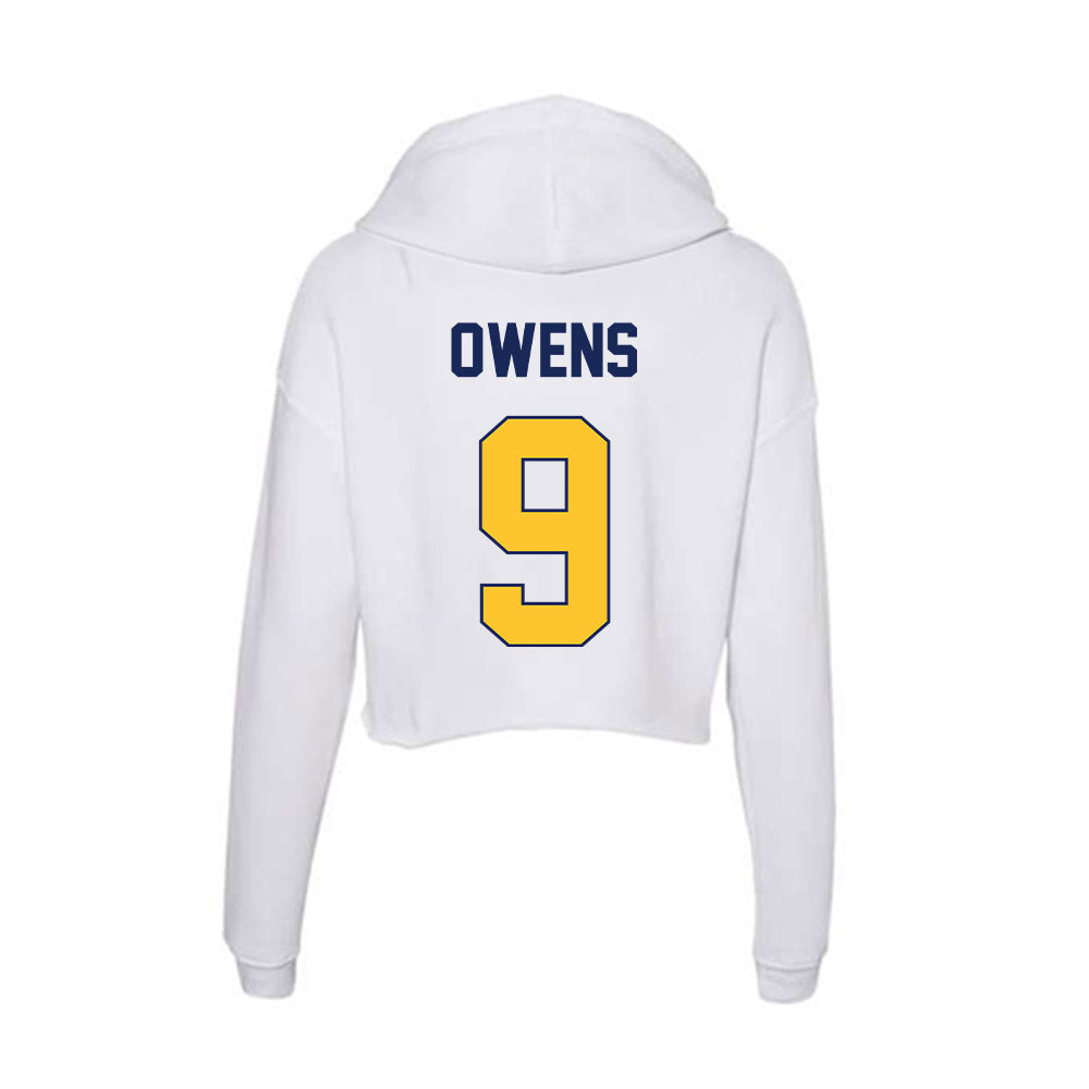 Marquette - NCAA Men's Basketball : Damarius Owens - Women's Crop Fleece Hoodie-1
