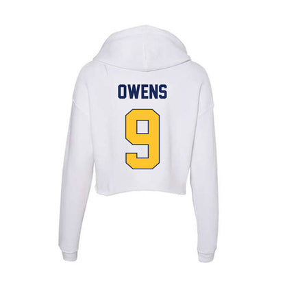Marquette - NCAA Men's Basketball : Damarius Owens - Women's Crop Fleece Hoodie-1