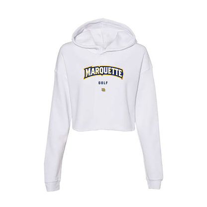 Marquette - NCAA Men's Golf : Vincent Cervantes - Women's Crop Fleece Hoodie-0