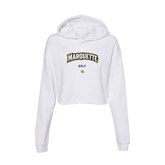 Marquette - NCAA Men's Golf : Vincent Cervantes - Women's Crop Fleece Hoodie-0