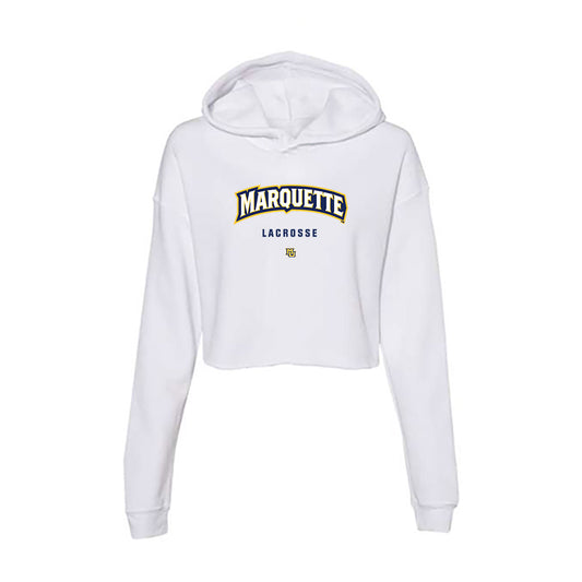 Marquette - NCAA Men's Lacrosse : Scott Michaud - Women's Crop Fleece Hoodie-0