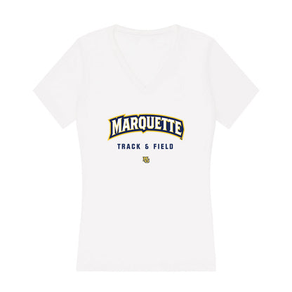 Marquette - NCAA Women's Track & Field : Kaitlyn Huebner - Women's V-Neck T-Shirt-0