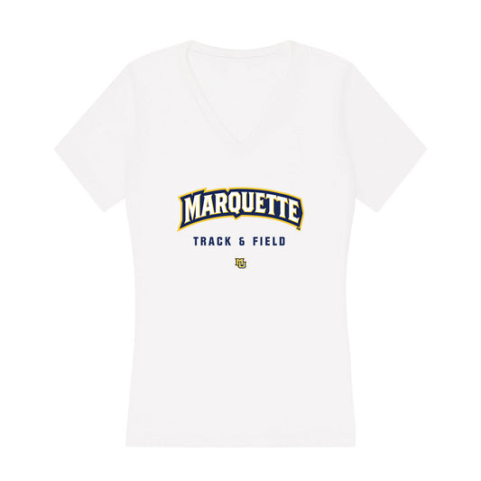 Marquette - NCAA Men's Track & Field : Franklin McGee - Women's V-Neck T-Shirt-0