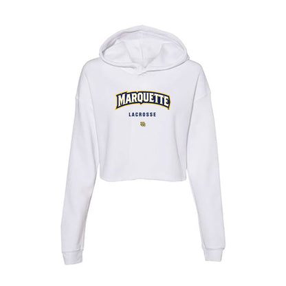 Marquette - NCAA Men's Lacrosse : Ryan Doyle - Women's Crop Fleece Hoodie-0