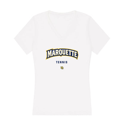 Marquette - NCAA Women's Tennis : Luciana Mendoza Gamboa - Women's V-Neck T-Shirt-0