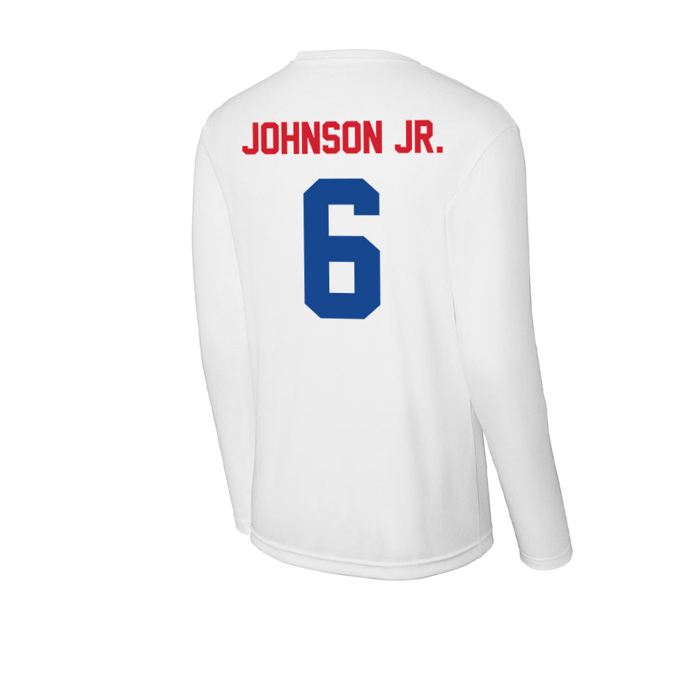 SMU - NCAA Football : Chris Johnson Jr. - Activewear Long Sleeve T-Shirt-1
