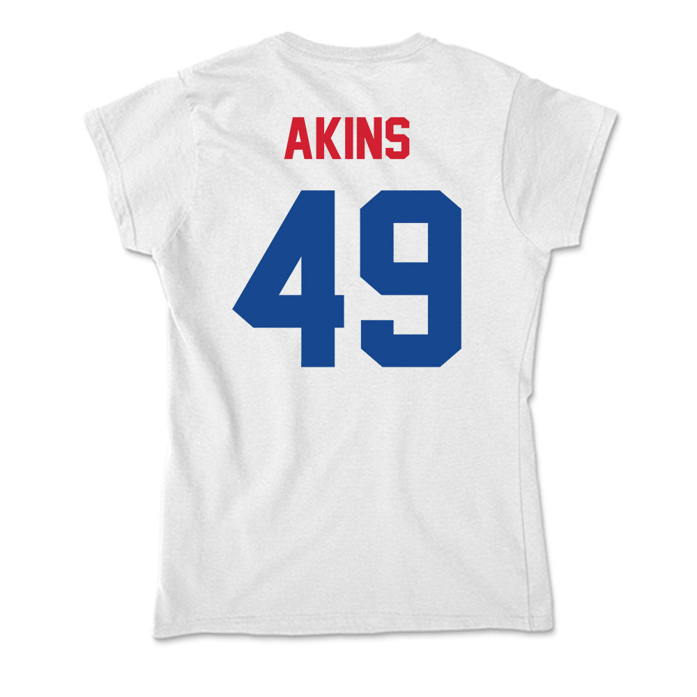 SMU - NCAA Football : nolan Akins - Soft Style Women’s T-Shirt-1