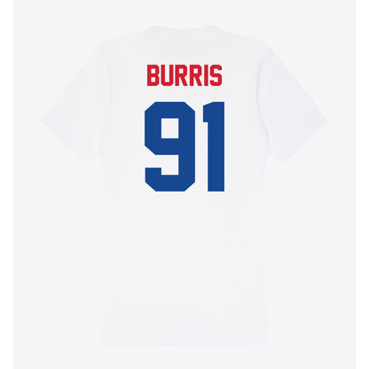 SMU - NCAA Football : Blake Burris - Women's V-Neck T-Shirt-1