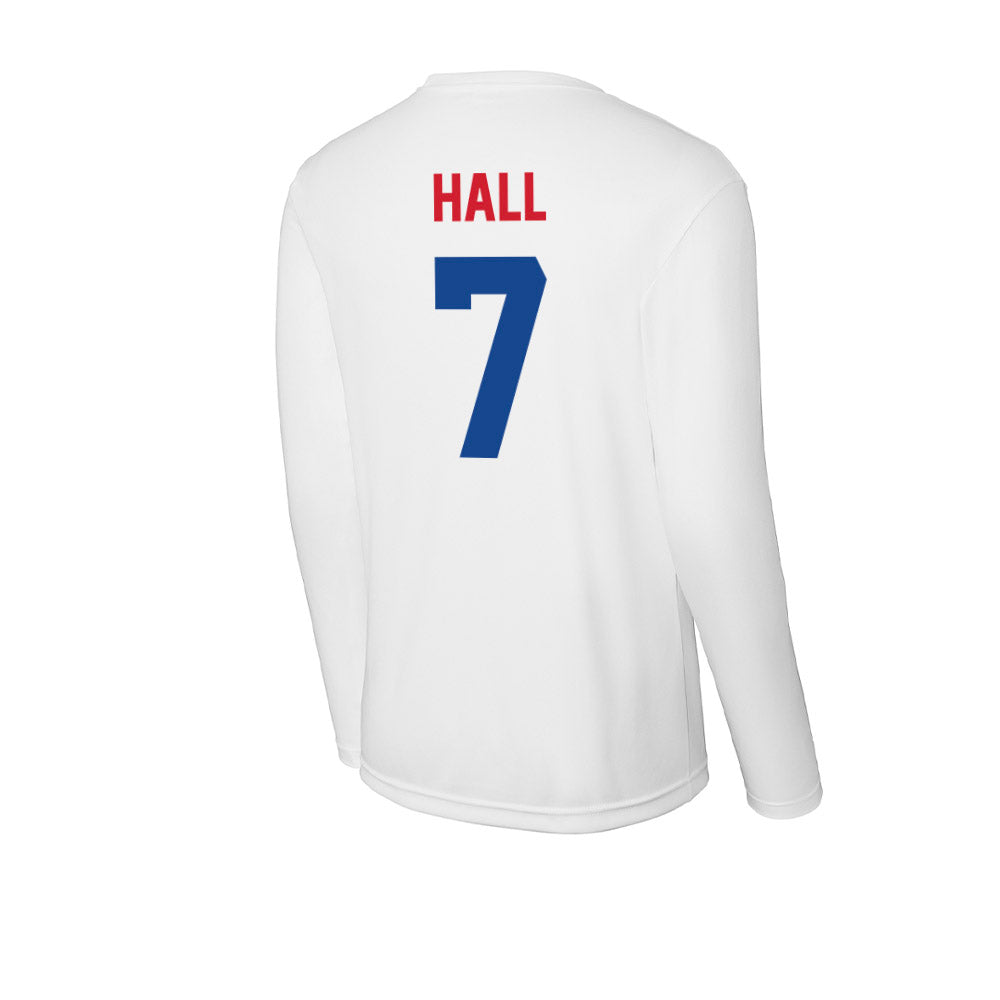 SMU - NCAA Women's Basketball : Grace Hall - Activewear Long Sleeve T-Shirt-1