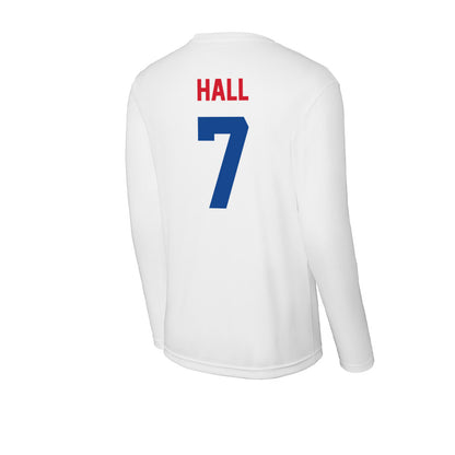 SMU - NCAA Women's Basketball : Grace Hall - Activewear Long Sleeve T-Shirt-1
