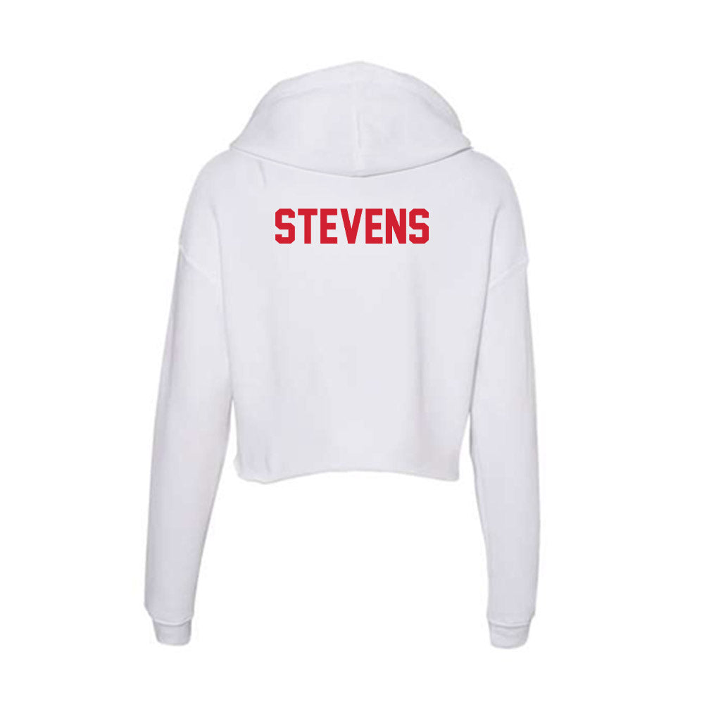 SMU - NCAA Women's Swimming & Diving : Alex Stevens - Women's Crop Fleece Hoodie-1