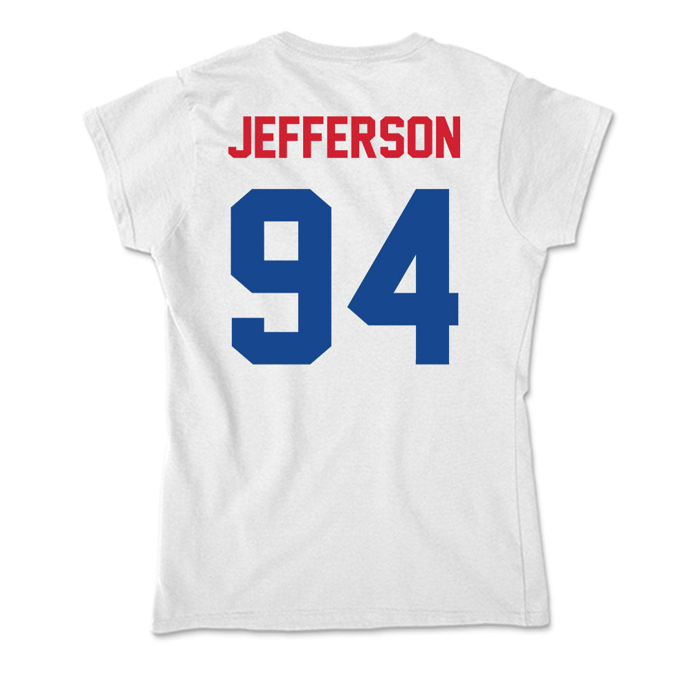 SMU - NCAA Football : Jonathan Jefferson - Soft Style Women’s T-Shirt-1