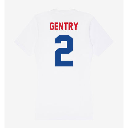 SMU - NCAA Football : Zadian Gentry - Women's V-Neck T-Shirt-1