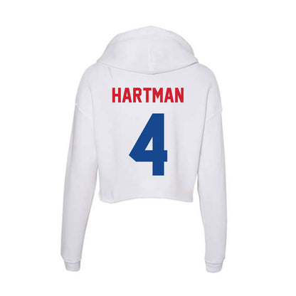 SMU - NCAA Women's Soccer : Hali Hartman - Women's Crop Fleece Hoodie-1