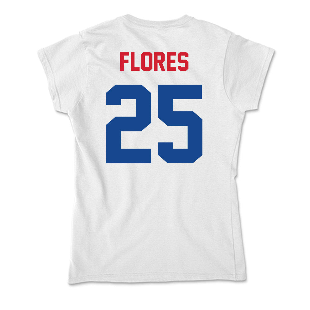 SMU - NCAA Men's Soccer : Luis Flores - Soft Style Women’s T-Shirt-1