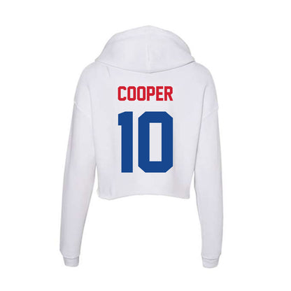 SMU - NCAA Football : Jalen Cooper - Women's Crop Fleece Hoodie-1