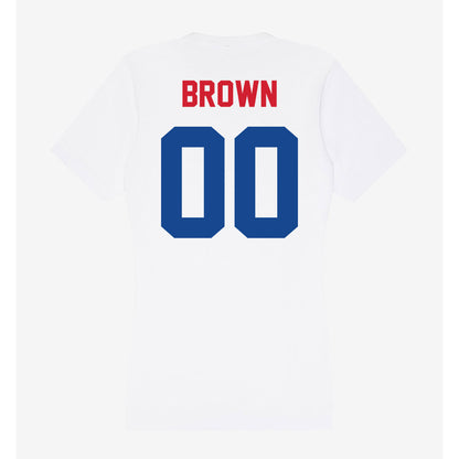 SMU - NCAA Football : Carterrious Brown - Women's V-Neck T-Shirt-1