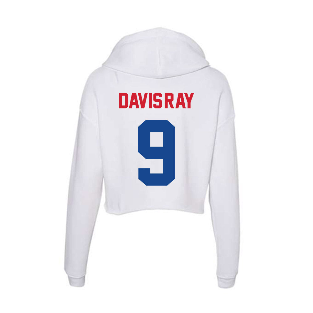 SMU - NCAA Men's Basketball : Bj Davis-Ray - Women's Crop Fleece Hoodie-1