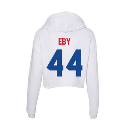 SMU - NCAA Football : Stone Eby - Women's Crop Fleece Hoodie-1