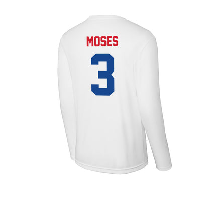 SMU - NCAA Football : Ahmaad Moses - Activewear Long Sleeve T-Shirt-1