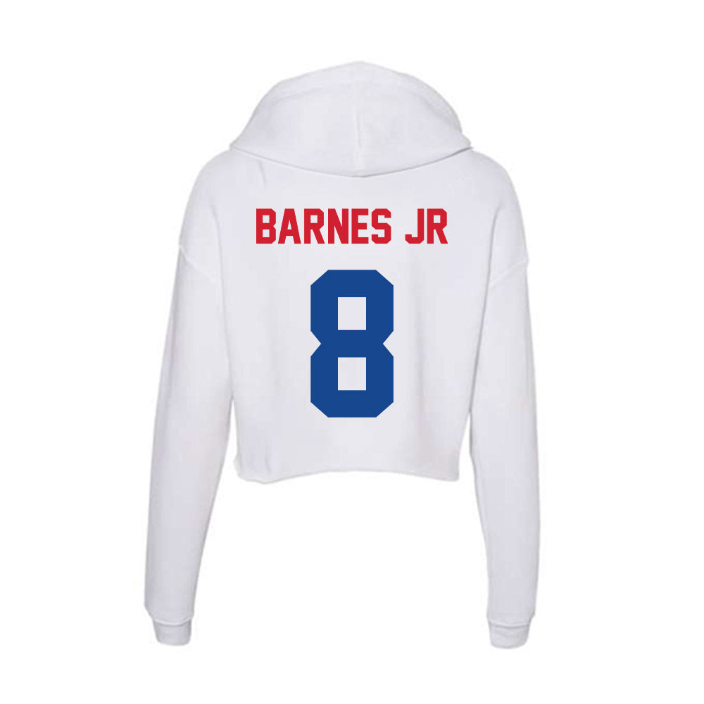 SMU - NCAA Football : Marcellus Barnes Jr - Women's Crop Fleece Hoodie-1