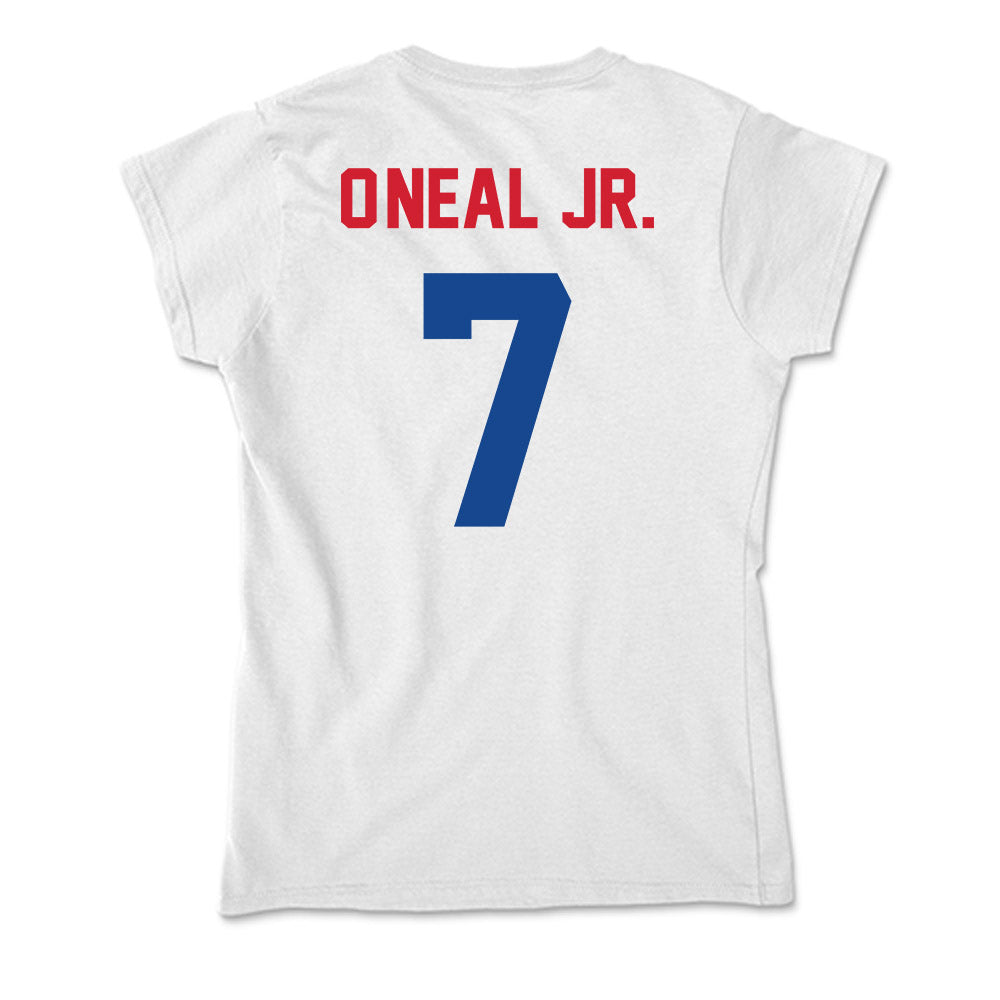 SMU - NCAA Men's Basketball : Jermaine O'Neal Jr. - Soft Style Women’s T-Shirt-1