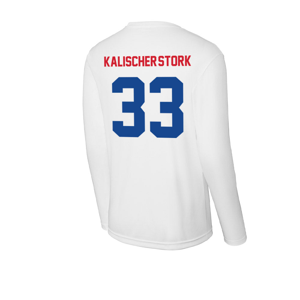 SMU - NCAA Men's Basketball : Niccolo Kalischer-Stork - Activewear Long Sleeve T-Shirt-1