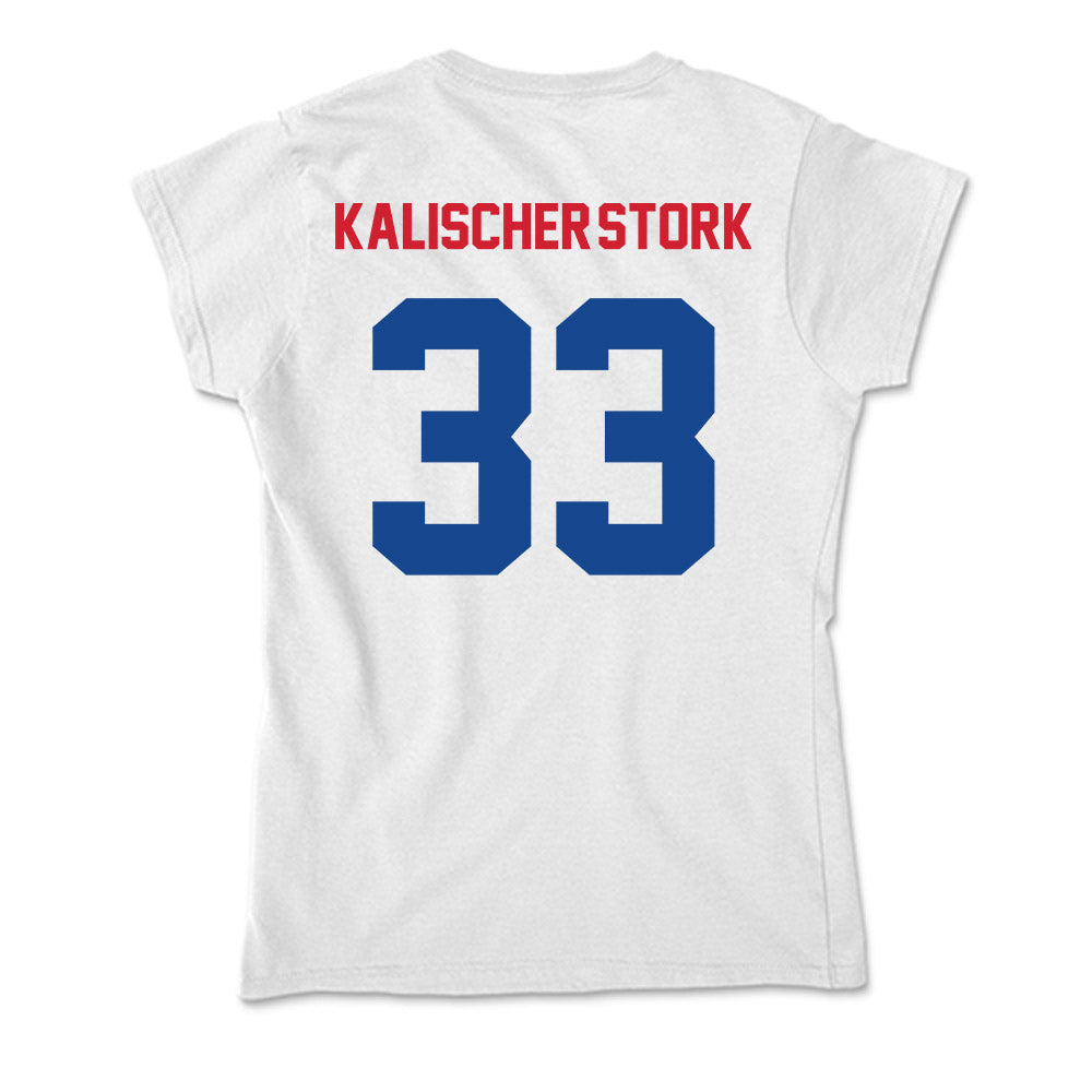 SMU - NCAA Men's Basketball : Niccolo Kalischer-Stork - Soft Style Women’s T-Shirt-1