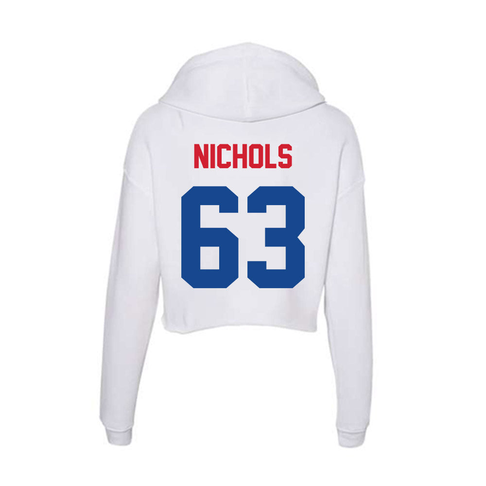SMU - NCAA Football : Addison Nichols - Women's Crop Fleece Hoodie-1