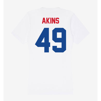 SMU - NCAA Football : nolan Akins - Women's V-Neck T-Shirt-1