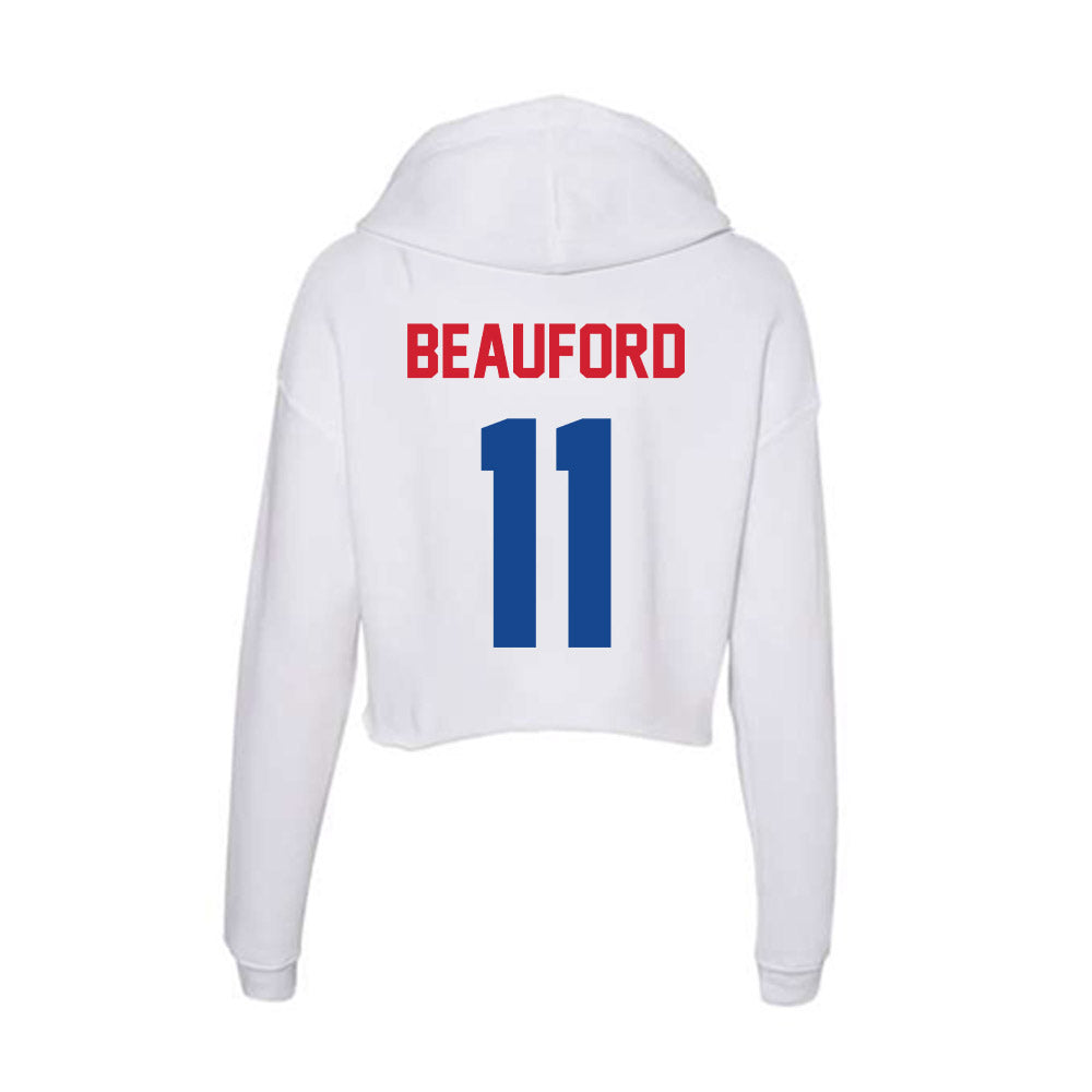 SMU - NCAA Women's Volleyball : Hannah Beauford - Women's Crop Fleece Hoodie-1
