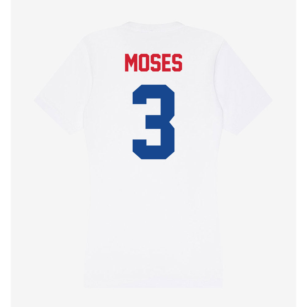 SMU - NCAA Football : Ahmaad Moses - Women's V-Neck T-Shirt-1