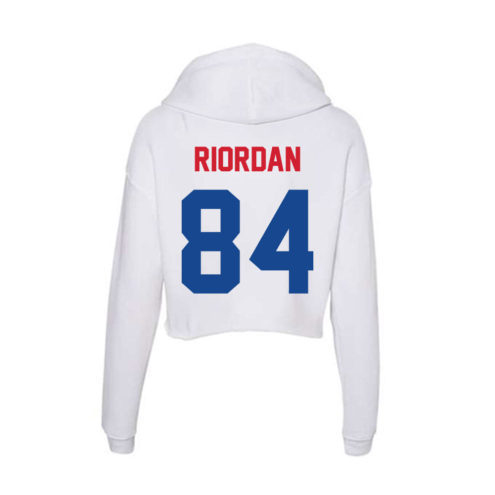 SMU - NCAA Football : Tripp Riordan - Women's Crop Fleece Hoodie-1
