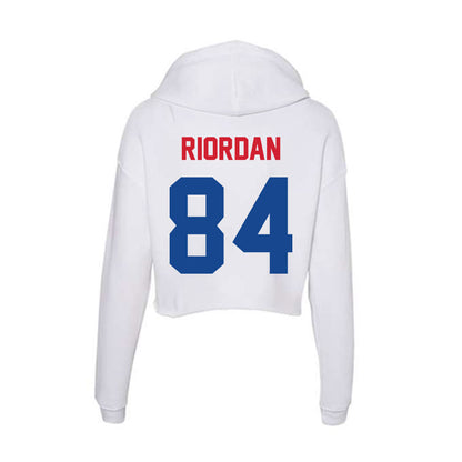 SMU - NCAA Football : Tripp Riordan - Women's Crop Fleece Hoodie-1