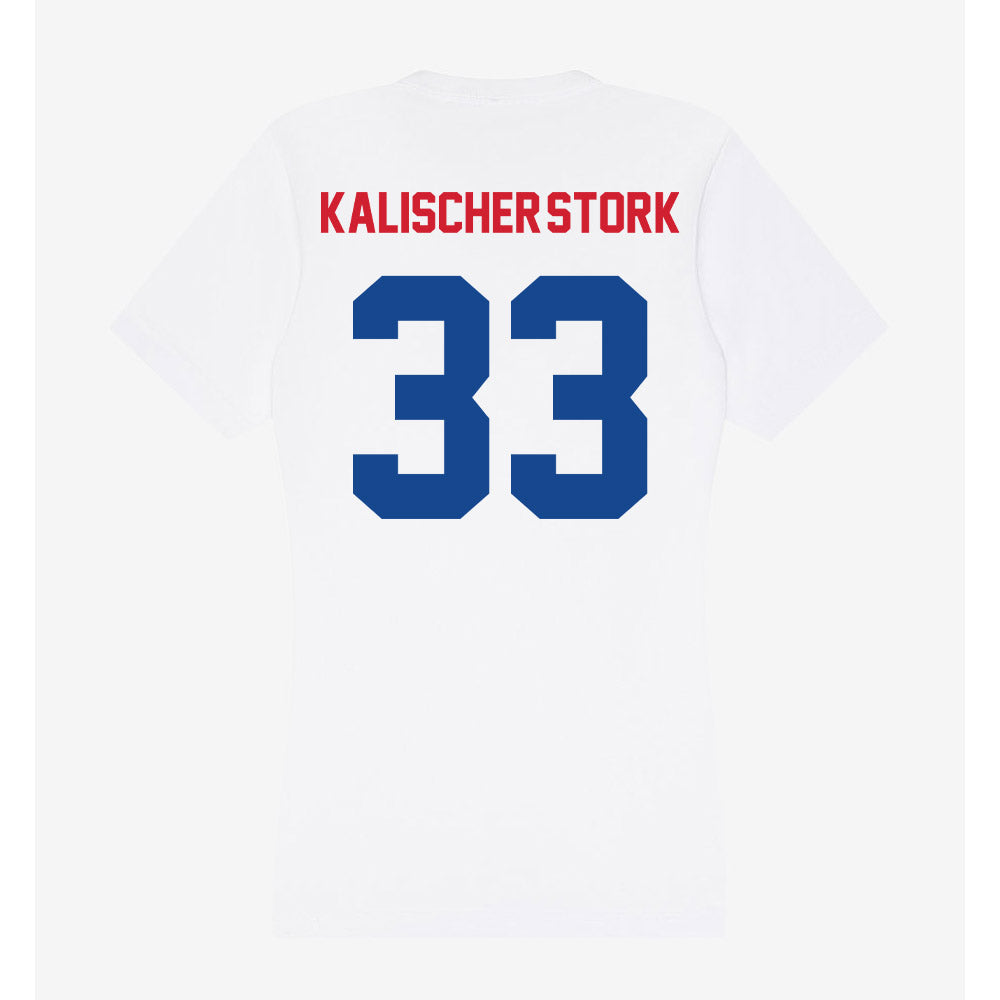 SMU - NCAA Men's Basketball : Niccolo Kalischer-Stork - Women's V-Neck T-Shirt-1