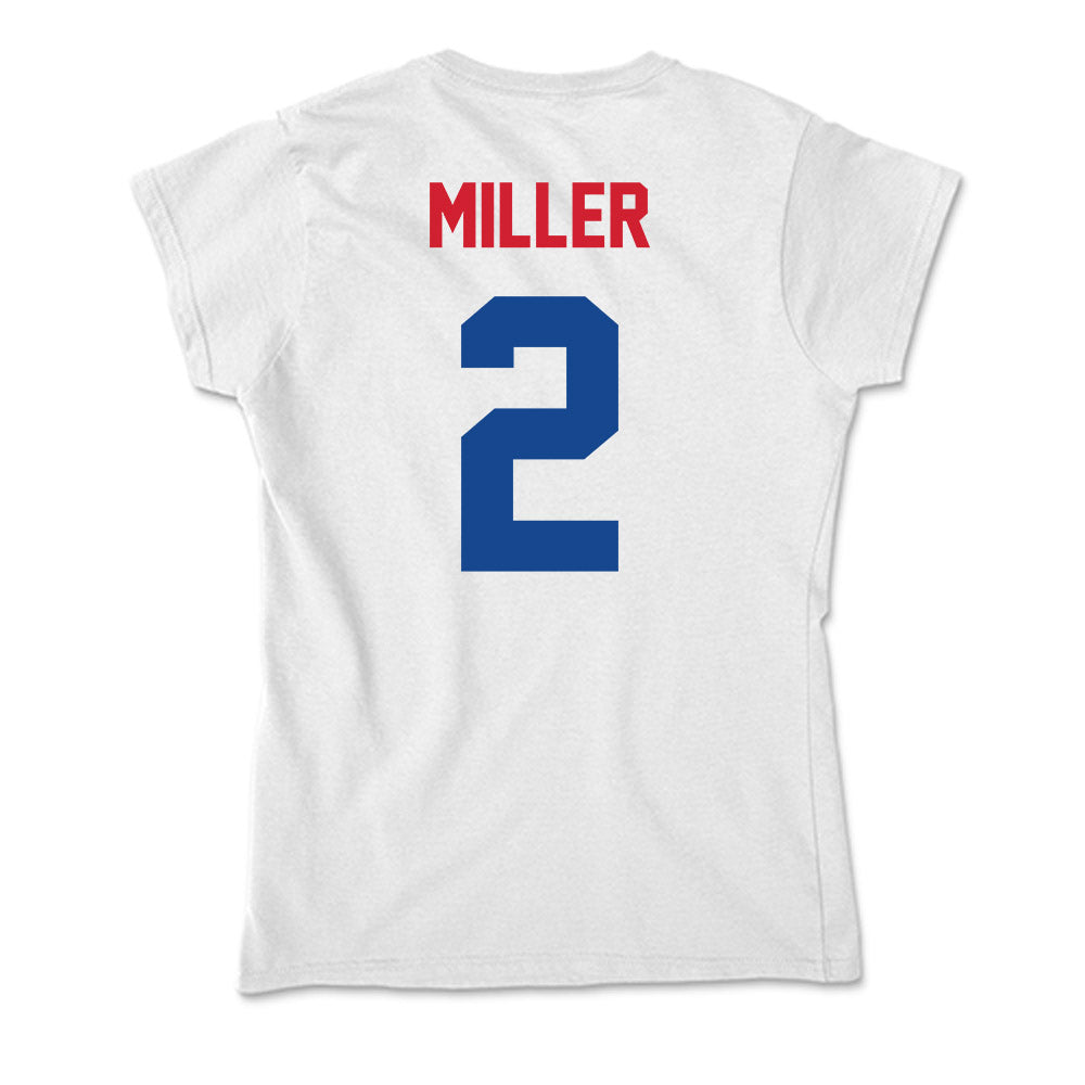 SMU - NCAA Men's Basketball : Boopie Miller - Soft Style Women’s T-Shirt-1