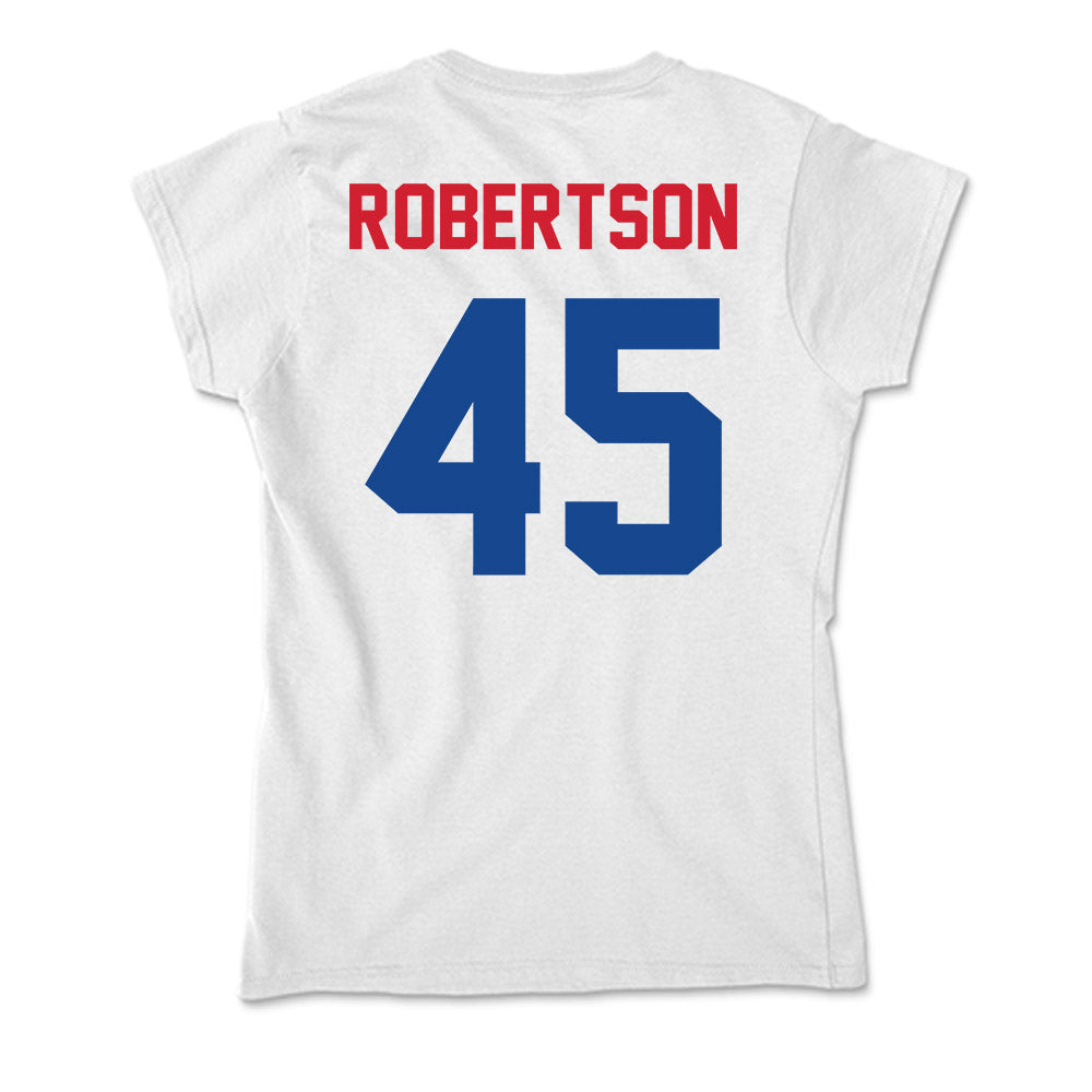 SMU - NCAA Football : Isaiah Robertson - Soft Style Women’s T-Shirt-1