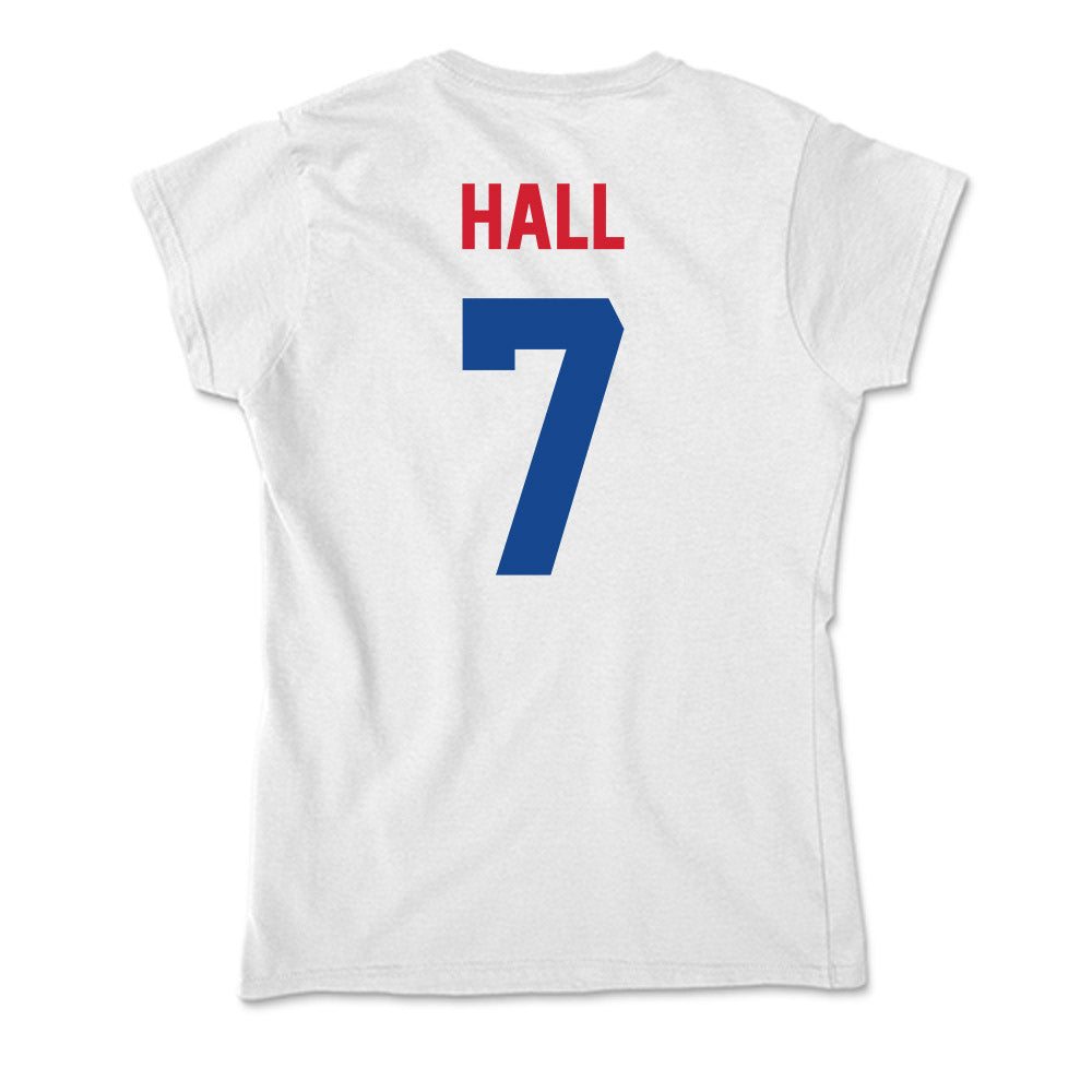 SMU - NCAA Women's Basketball : Grace Hall - Soft Style Women’s T-Shirt-1