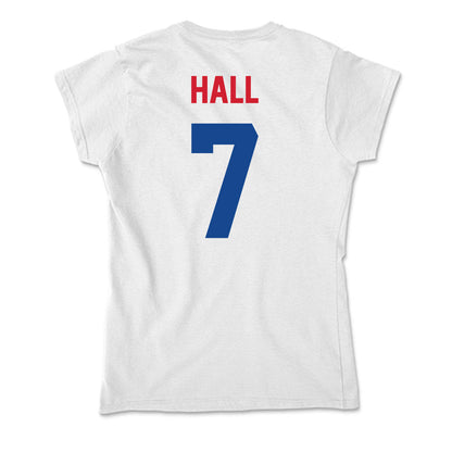 SMU - NCAA Women's Basketball : Grace Hall - Soft Style Women’s T-Shirt-1
