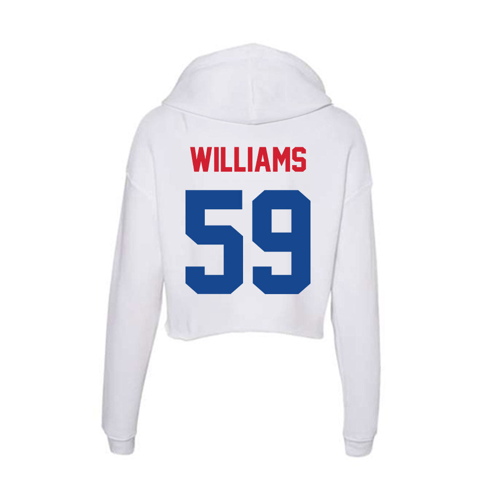SMU - NCAA Football : Pj Williams - Women's Crop Fleece Hoodie-1