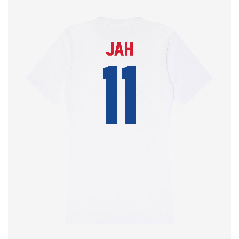 SMU - NCAA Women's Basketball : Sahnya Jah - Women's V-Neck T-Shirt-1