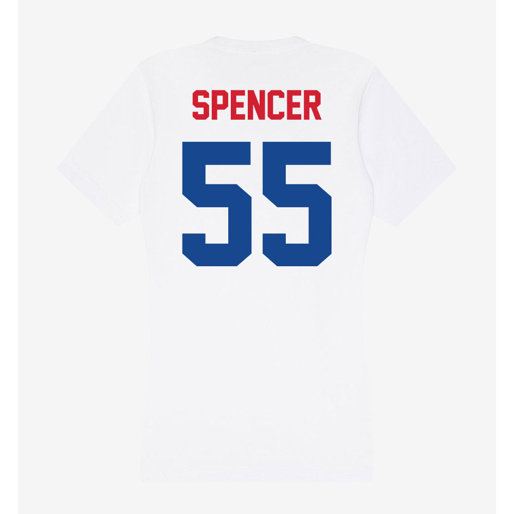 SMU - NCAA Football : Woo Spencer - Women's V-Neck T-Shirt-1