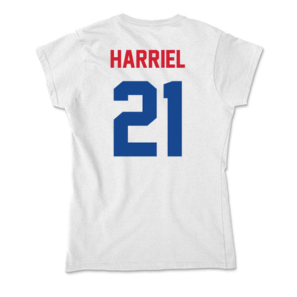 SMU - NCAA Women's Basketball : Jzaniya Harriel - Soft Style Women’s T-Shirt-1