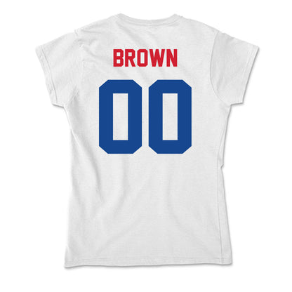SMU - NCAA Football : Carterrious Brown - Soft Style Women’s T-Shirt-1
