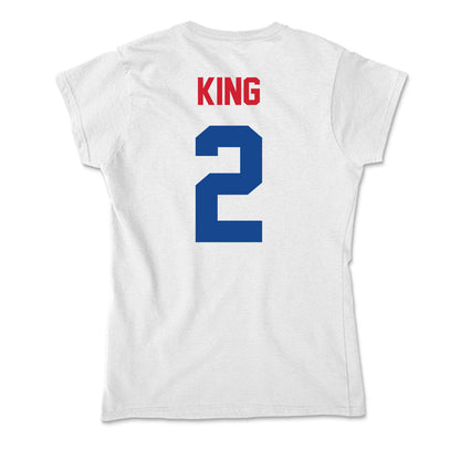SMU - NCAA Women's Basketball : Zahra King - Soft Style Women’s T-Shirt-1