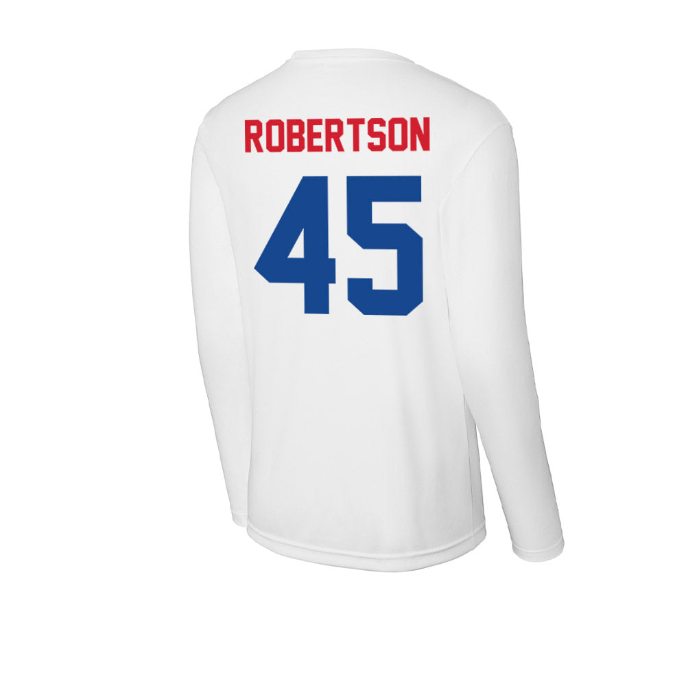 SMU - NCAA Football : Isaiah Robertson - Activewear Long Sleeve T-Shirt-1