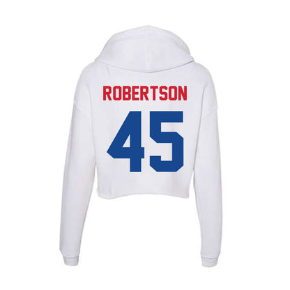 SMU - NCAA Football : Isaiah Robertson - Women's Crop Fleece Hoodie-1