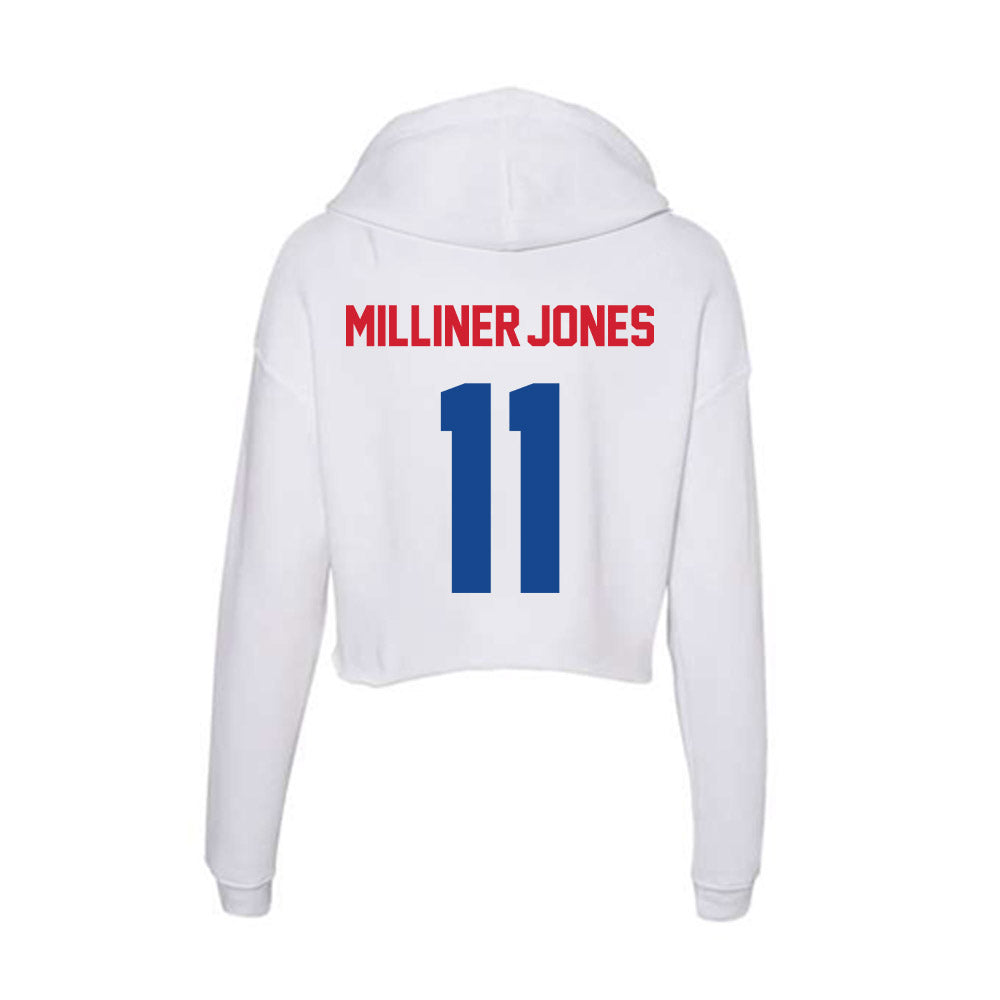 SMU - NCAA Football : Jaden Milliner-Jones - Women's Crop Fleece Hoodie-1