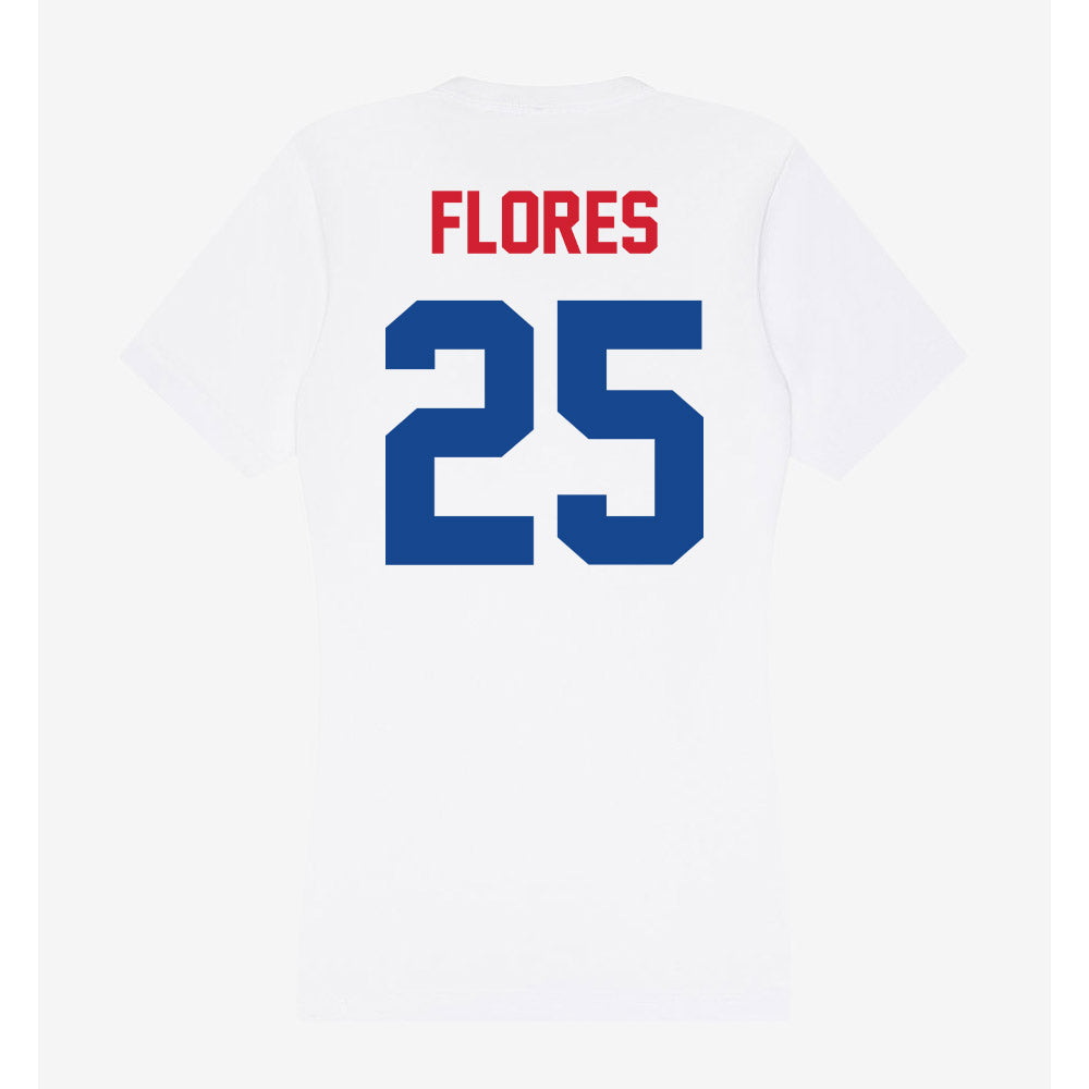 SMU - NCAA Men's Soccer : Luis Flores - Women's V-Neck T-Shirt-1